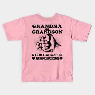 Grandma And Grandson A Bond That Cant Be Broken Kids T-Shirt